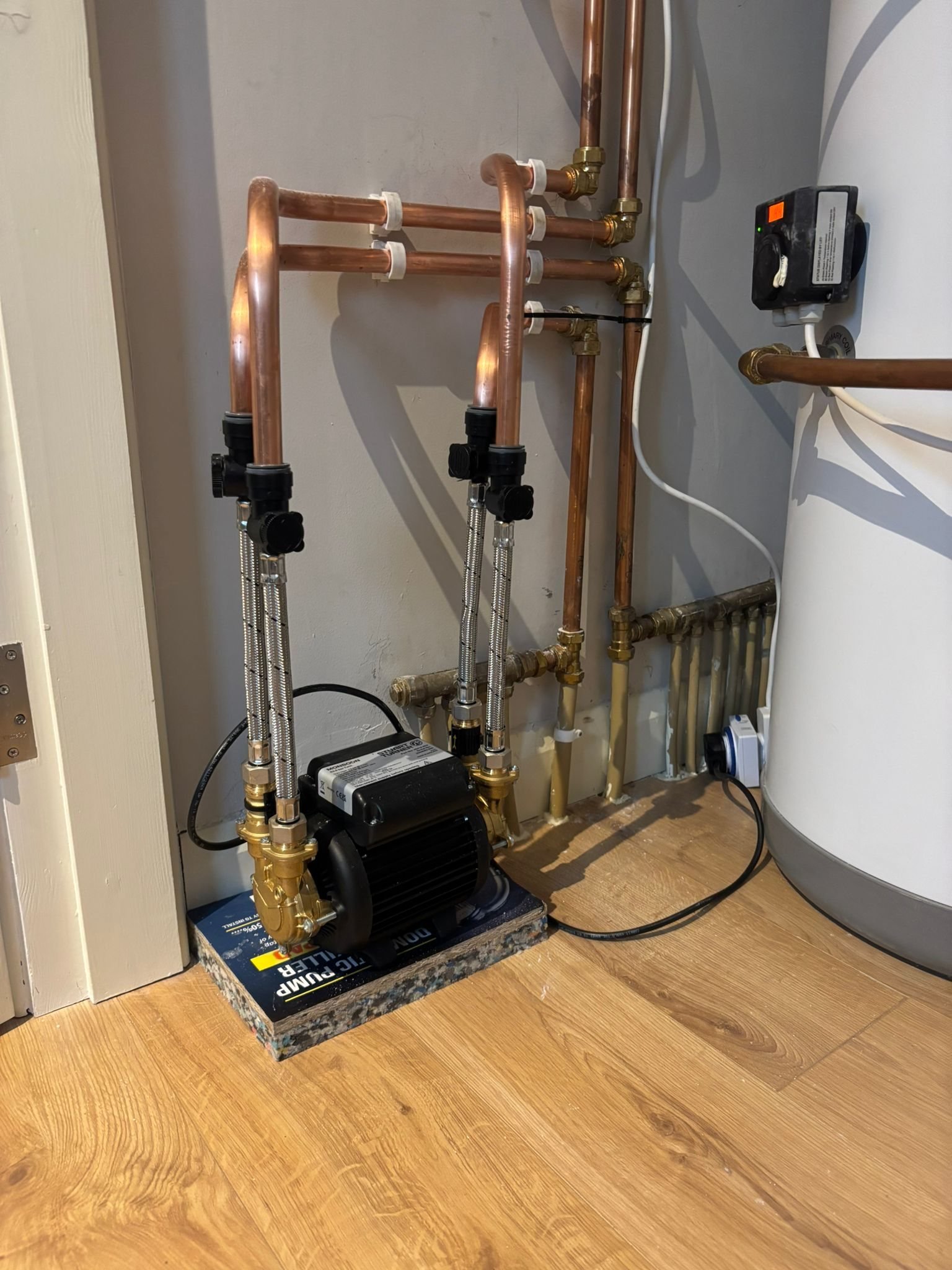 Shower pump and copper pipework installation, Cork