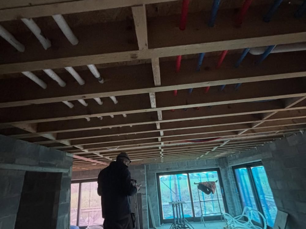 Pavlo Serdiuk at work on a plumbing and heating job in Cork